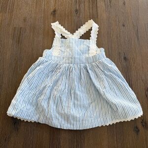3/20$ Blue and White Striped Baby Dress size 24 months